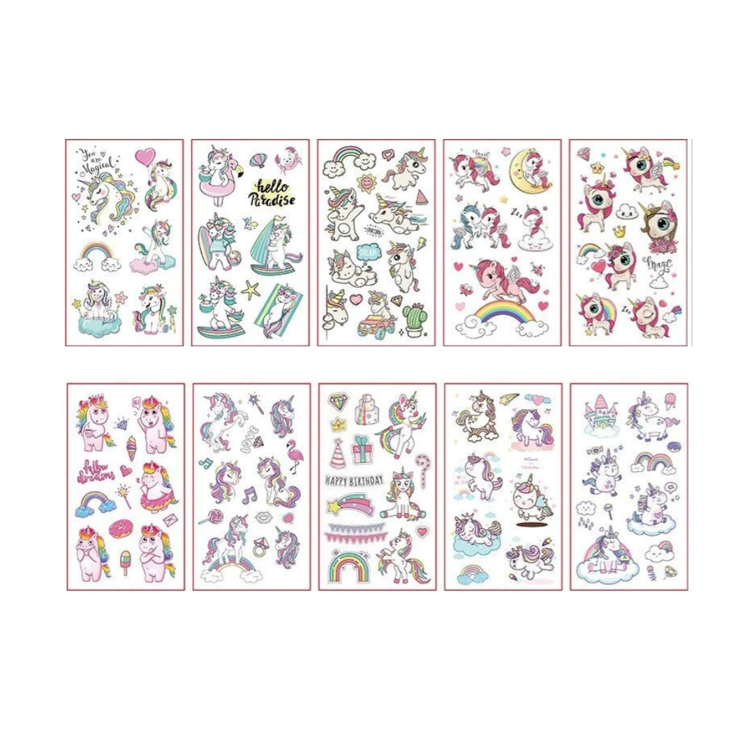 Abziehbare Tattoos – Magische Einhörner