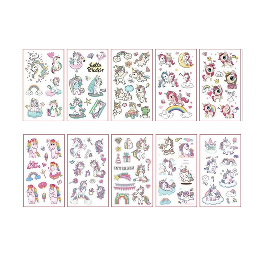 Abziehbare Tattoos – Magische Einhörner