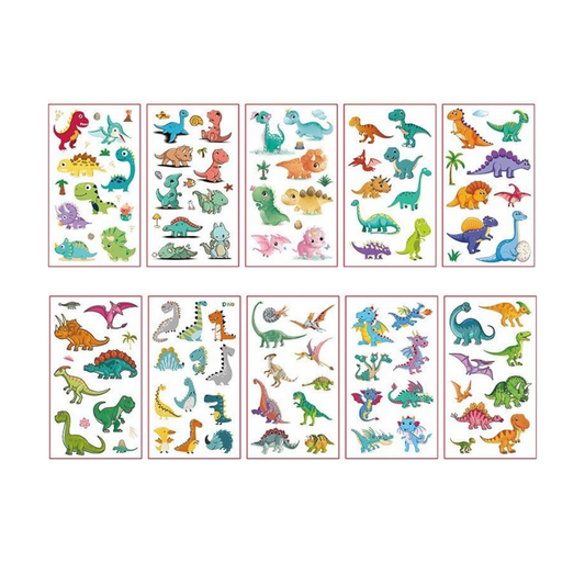 Abziehbare Tattoos - Dinosaurier