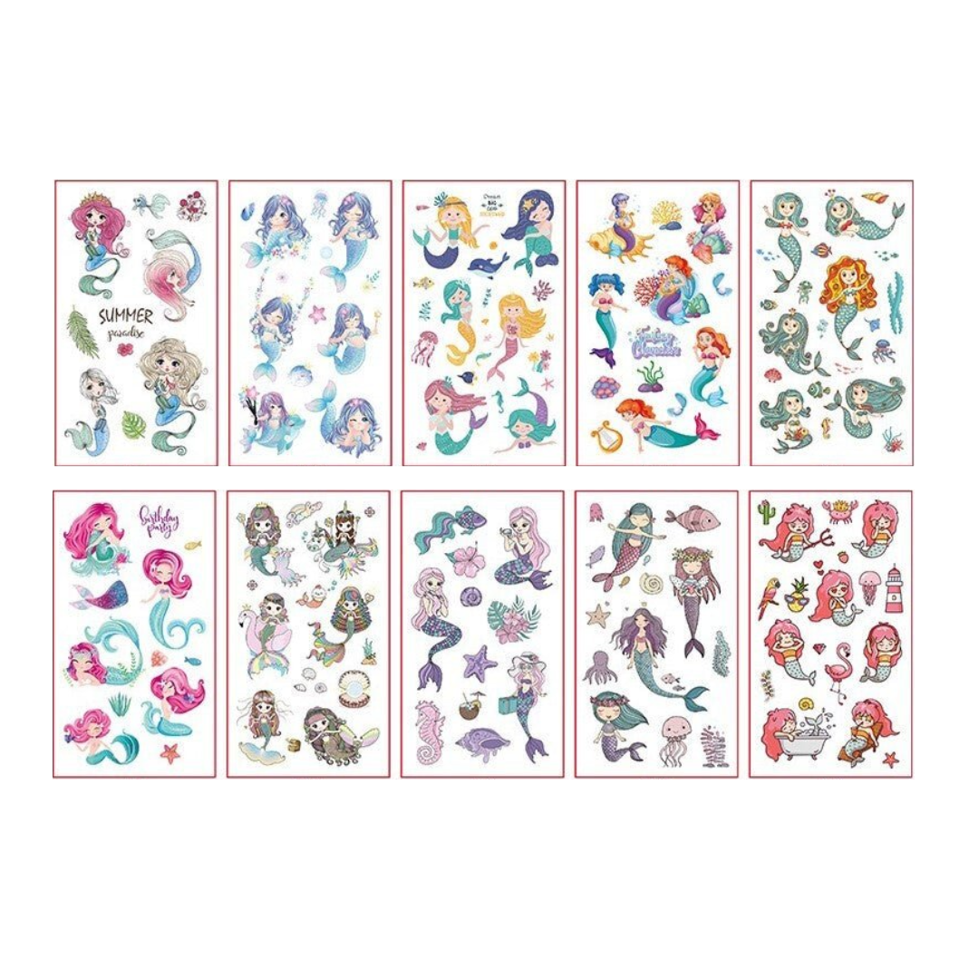 Abziehbare Tattoos – Meerjungfrauen