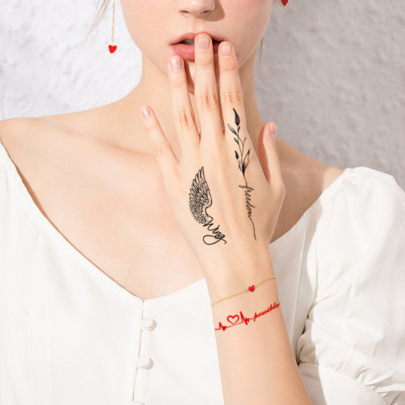 Abziehbare Tattoos - Boohoo-Stil